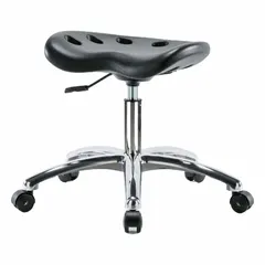 Approved Vendor ESD-Safe Polyurethane Lab Stool, 17-22 in Height, Black