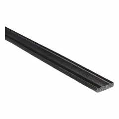 This ribbed-section foam rubber seal is made of black EPDM with a standard self-adhesive mounting. It is shaped as a rectangle and supplied in a 500 ft length. Commonly used for weatherproofing, dust sealing, and vibration damping in enclosures, doors, and panels.
