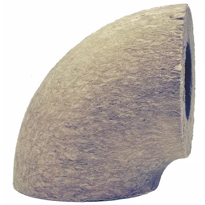 JOHNS MANVILLE Pipe Fitting Insulation: 90° Elbow, Mineral Wool, Unslit, 1 1/2 in Thick - Mineral Wool Elbow Insulation