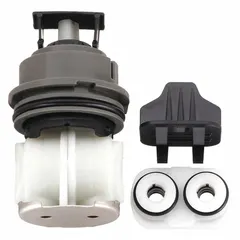 Replacement cartridge for Delta MultiChoice 17 Dual-Function series. Controls water flow and temperature in compatible tub and shower valves. Overall length 2 3/8 inches. Manufacturer part number RP46463.