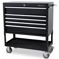 MONTEZUMA Tool Utility Cart: Black, 36 11/16 in Wd, 18 1/8 in Dp, 35 15/16 in Ht, No Lid, Keyed (MPN BK3605UC)