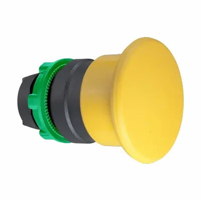 SCHNEIDER Mushroom Head Push Button: 22 mm Mounting Size, Non-Metallic - Mushroom-Head Push-Button Operators