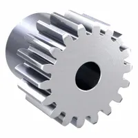 Spur Gear: Module m 1.5, 18 Teeth, 8 mm Bore Dia, Stainless Steel, 20° Pressure Angle, Plain Bore (MPN SUS1.5-18)