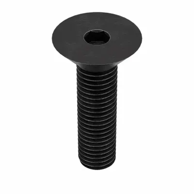 KERR LAKESIDE Socket Flat Head Screw: 1/4"-28 Thread Size, 3/4 in Lg, Flat, Black Oxide - Flat Head Socket Cap Screws