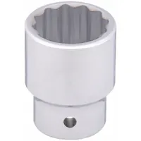 WESTWARD Socket: Metric, 3/4 in Drive Size, 34 mm Socket Size, 12-Point, Std, Chrome, Socket