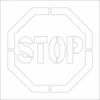 Individual Stencil: Stop, 26 in x 26 in Message Size (WxH), 26 in x 26 in Stencil Size (WxH) (MPN Y605020)