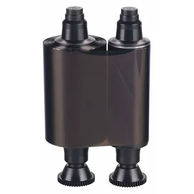 ID Card Printer Ribbon: Black, 1,000 Prints per Roll, 2 in Overall Ht - Ribbons for ID Card Printers