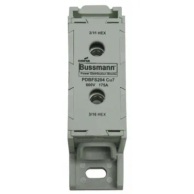 BUSSMANN Power Distribution Block: Finger-Safe, Lug, Lug - Finger-Safe Blocks with Lugs