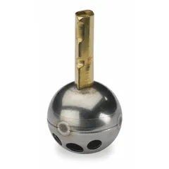 Stainless steel ball valve for Delta 500 Series faucets. Includes ball valve component. Constructed of stainless steel with plastic, rubber, and zinc parts. Controls water flow and temperature in residential and commercial plumbing systems.