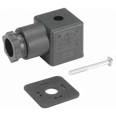 Parker Solenoid Coil Connector: 120V AC/24V DC, DIN 43650 Form A, Plug-In, 22 mm For Coil Size - Parker Solenoid-Operated Inline Air Control Valve Solenoids