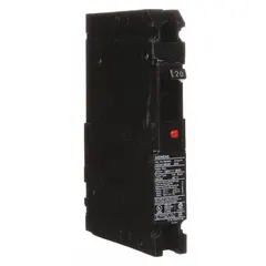 Molded case circuit breaker from the HED4 series with a 20 A rating and a maximum AIR of 65kA at 277V AC. Features a fixed instantaneous trip and load-side lug terminal connection, supporting any phase connection. Used for overcurrent protection in power distribution panels, motor control centers, and branch circuits.