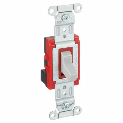 HUBBELL Wall Switch: Toggle Switch, Single Pole, Maintained, Gray, 120/277V AC - Toggle Wall Switches