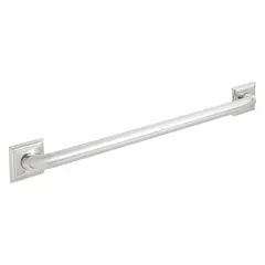 This 48-inch straight grab bar is constructed of stainless steel with a polished chrome finish. It has a 1 1/4-inch diameter and is designed for right-hand wall mounting. Suitable for use in bathrooms, showers, and other accessible areas to provide support and stability.
