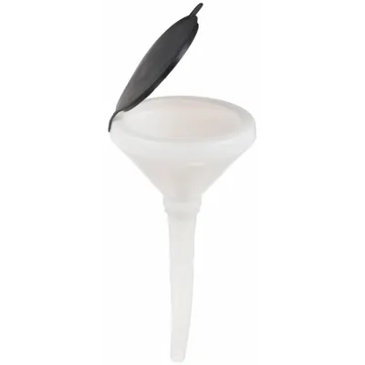 LIQUIDYNAMICS Spout Funnel with Screen: Polyethylene, 80 fl oz Fluid Capacity, 9 in Overall Dia - Spout Funnels with Screen