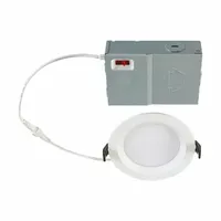 KEYSTONE TECHNOLOGIES LED Light Fixture: 4 in Dia, 769 lm, 2700K/3000K/3500K/4000K/5000K, 9 W (MPN KT-WDLED9-4BB-9CSF-FDIM)