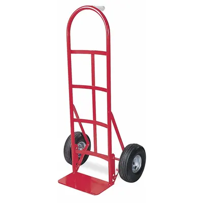 Dayton General Purpose Hand Truck: 650 lb, Single-Pin Handle, Red, Steel, Pneumatic - General Purpose Hand Trucks
