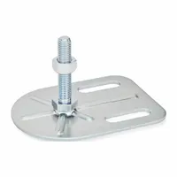 JW WINCO Male-End Leveling Mount: Swiveling Stud, 3/8"-16 Thread Size, 3 3/20 in, 2,248 lbf Capacity (MPN 42-80-3/8X16-100-G0-SK)