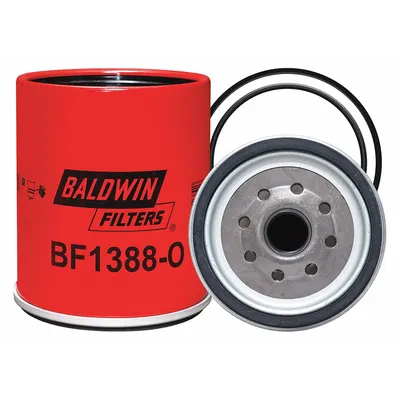 BALDWIN FILTERS Fuel Filter: Spin-On, 4 1/4 in Outside Dia, 1"-14 Thread Size, Cellulose - Spin-On Fuel Filters