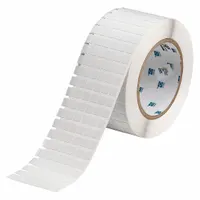 Pre-Cut Label Stock Roll: 5/16 in x 5/16 in, 2 25/64 in x 5/16 in, Polyimide, White (Matte) (MPN THT-71-719-20)