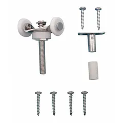 This hanging door roller from PRIME-LINE is designed for sliding door applications, providing support and guidance for door panels. It measures 3 13/16 inches in width and has a maximum weight capacity of 60 lb. Suitable for residential or light commercial use where a reliable rolling mechanism is required.