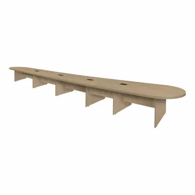 REGENCY Conference Table: Oval, Laminate/Melamine, Noble Oak, 288 in Overall Lg - Oval Conference Tables