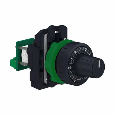 SCHNEIDER Potentiometer: 22 mm Panel Mounting Size, 4,700 ohm Max Resist Rating - Potentiometers with Dial Plates & Operators