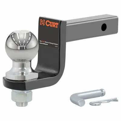 CURT Towing Ball Mount: II, 1 in Compatible Ball Shank Dia, 2 in Ball Dia - Ball Mount Kits