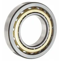 Single-row angular contact ball bearing with a 40° contact angle, designed to accommodate combined radial and axial loads. Features an open design, ABEC 3 precision class, and a thermoplastic cage. Bore diameter 12 mm. Commonly used in applications such as pumps, compressors, and machine tool spindles where high-speed operation and axial load capacity are required