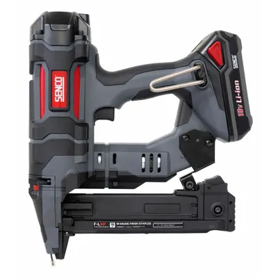 SENCO Staple Gun: 1 Battery, 1 Charger, Combo, For 3/8 in to 1 1/2 in Staple Leg Lg - Senco Cordless Staplers