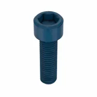 Metric system standard socket head cap screw with M10x1.50 thread, 35 mm length, right-hand thread, and 8 mm drive size. Made of alloy steel with blue phosphate finish. Supplied in a 25-piece pack. Used for fastening components in machinery, automotive, and industrial assemblies requiring metric fasteners