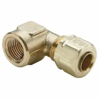 PARKER Compression Fitting Elbow: 1/4 in OD x 1/8 in Pipe Fitting Size, Compression x FBSPT, Brass (MPN 170CA-4-2)