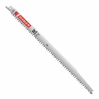 DIABLO Reciprocating Saw Blade: 5 Teeth per Inch, 12 in Blade Lg, 0.05 in Blade Thick - Wood-Cutting & Pruning Blades