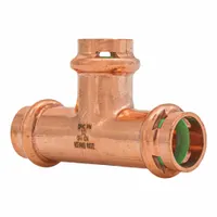 QUICKFITTING SUREPRESS Press Copper Tee: 1/2 in CTS x 1/2 in CTS x 1/2 in CTS size, Copper (MPN SPWT111R)