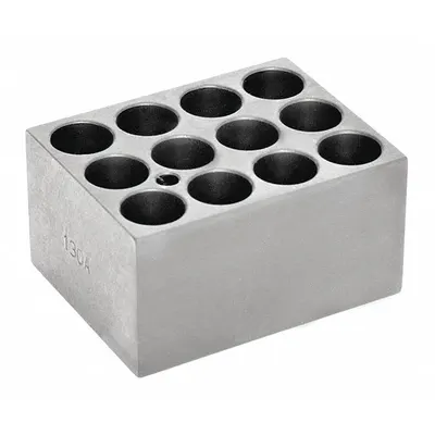 OHAUS Modular Block: Anodized Aluminum, 3 in Overall Wd, 3 3/4 in Overall Lg - Dry Bath Blocks