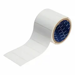 This Brady inkjet precut label roll features acrylic permanent adhesive and inkjet print-receptive material, compatible with the J4000 printer series. Each roll contains 1,050 labels measuring 1 in x 3 in. Suitable for industrial labeling applications requiring durable identification, such as asset tracking, safety signs, and cable marking.