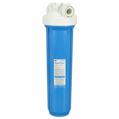 3M AQUA-PURE Water Filter Housing: 1 in, NPT, 24 1/2 in Overall Ht, 7 1/4 in Overall Dia - 3M Water Filter Cartridge Housings