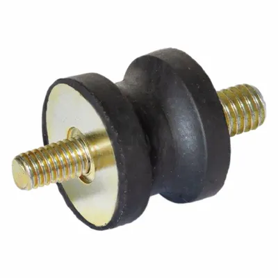JW WINCO Male x Male Vibration-Isolating Mount, Natural Rubber, Hourglass Style - Male x Male Vibration-Isolating Mounts