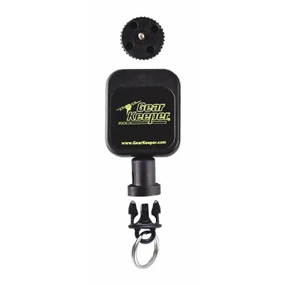 GEARKEEPER Key Retractor: 4 Key Capacity, 3/8 in Key Ring Dia, Nylon, Black - Retractable Key Clips & Reels