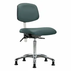 Vinyl Cleanroom Task Chair, Armless, ISO 5, Height Range 21 1/2 in to 29 in