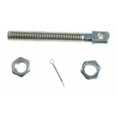 Chain bolt kit for use with Dayton stacker models 4VMD9, 4VME1 through 4VME9, and 4VMF1. Includes bolts and hardware for securing chain connections in material handling equipment.