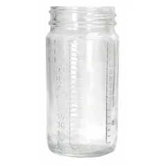APPROVED VENDOR Clear Wide Mouth Round Glass Lab Bottle, 480 mL, 70-400, Colorless, Graduated, Case of 48 (GLA-00848)