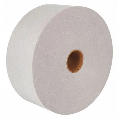 CENTRAL 260 Medium-Duty Water-Activated Kraft Tape, 3 in x 375 ft, White, 8-Pack