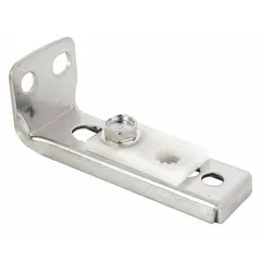 This hanging door pivot bracket from PRIME-LINE is designed for mounting and pivoting closet doors in residential or light commercial applications. It supports doors up to 50 lb and fits standard track systems. The bracket measures 15/16 in wide and 2 15/16 in high.