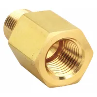 PARKER Metal Pipe Straight: Straight, Brass, 1/8 in x 1/8 in, 4,000 psi, 1 1/32 in Lg (MPN 2-2 RA-B)