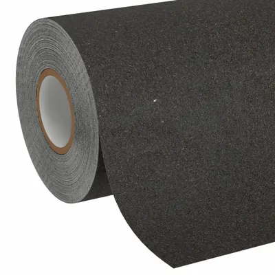 Wooster Anti-Slip Tape: Coarse, 60 Grit Size, Solid, Black, 24 in x 60 ft, 31 mil Tape Thick - Medium Traffic Antislip Tape
