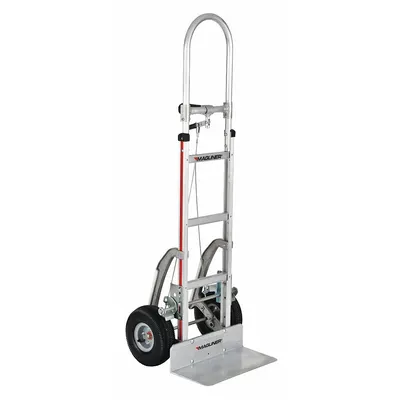 MAGLINER General Purpose Hand Truck: 500 lb, Single-Pin, Silver, Aluminum - Load-Control Hand Trucks
