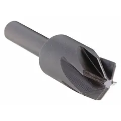This KEO countersink features a 100° included angle and six flutes for smooth, chatter-free operation. It is made from high-speed steel with a 3/8 in body diameter. Suitable for deburring and countersinking holes in metal, plastic, and wood.