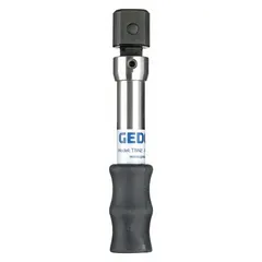 Preset interchangeable head torque wrench with a 9mm x 12mm drive size and a torque range of 0.4 to 2 Newton-meters. Overall length of 4 inches. Designed for applications requiring a pre-set torque value, such as automotive assembly, machinery maintenance, and industrial manufacturing.
