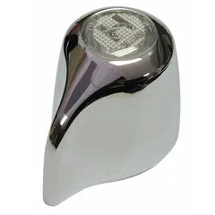 Metal lever handle for Gerber Classics Laundry Faucets series, finished in chrome. Designed for hot water use. Includes three buttons. Suitable for replacement on laundry or utility sink faucets.