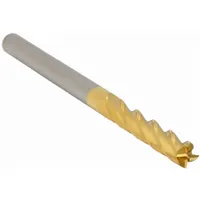 APPROVED VENDOR Square End Mill: Carbide, TiN Coated, 4 Flute, 1/4" Mill Dia, 1-1/2" LOC, 4" OAL (MPN 218-001021)